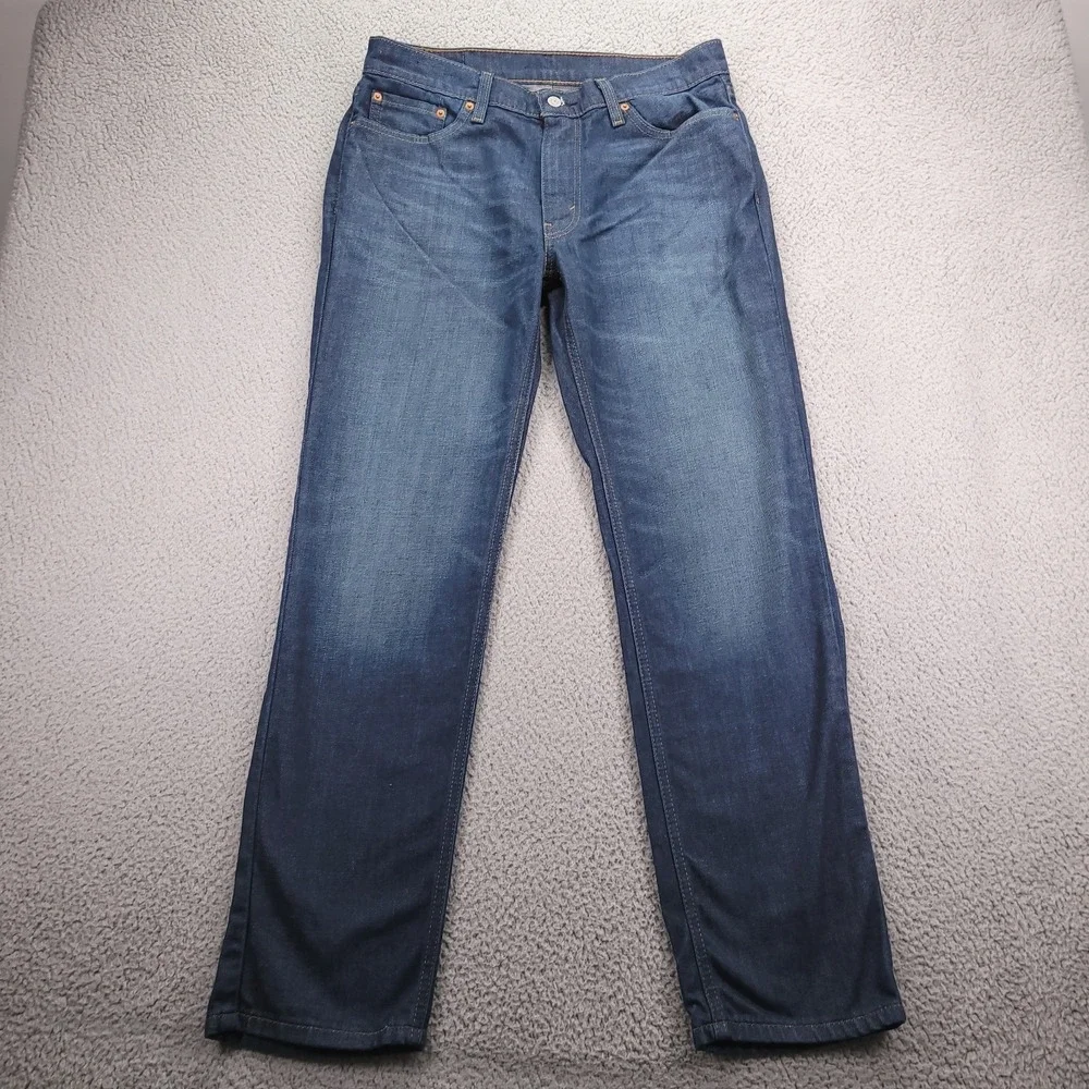LEVIS 541 Jeans Mens Size 33x32 Athletic Fit Tapered Leg Dark Wash Stretch Denim